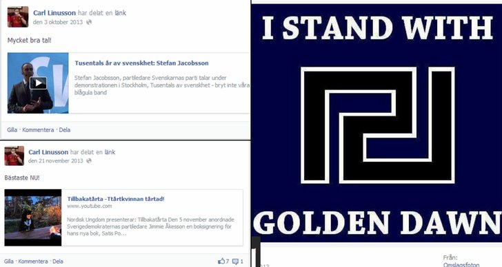 Facebook, Svenskarnas parti, Martin Kinnunen, Nazism, Gyllene Gryning, Sverigedemokraterna